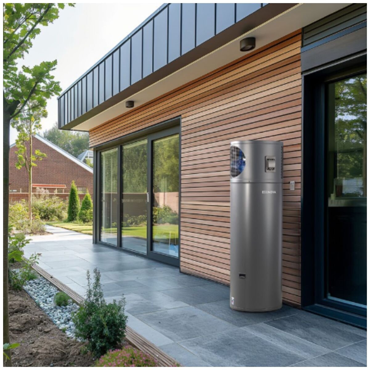 Econova 290L Heat Pump Hot Water System - Wi-Fi App Control, Obsidian Grey - ECON-300RVW