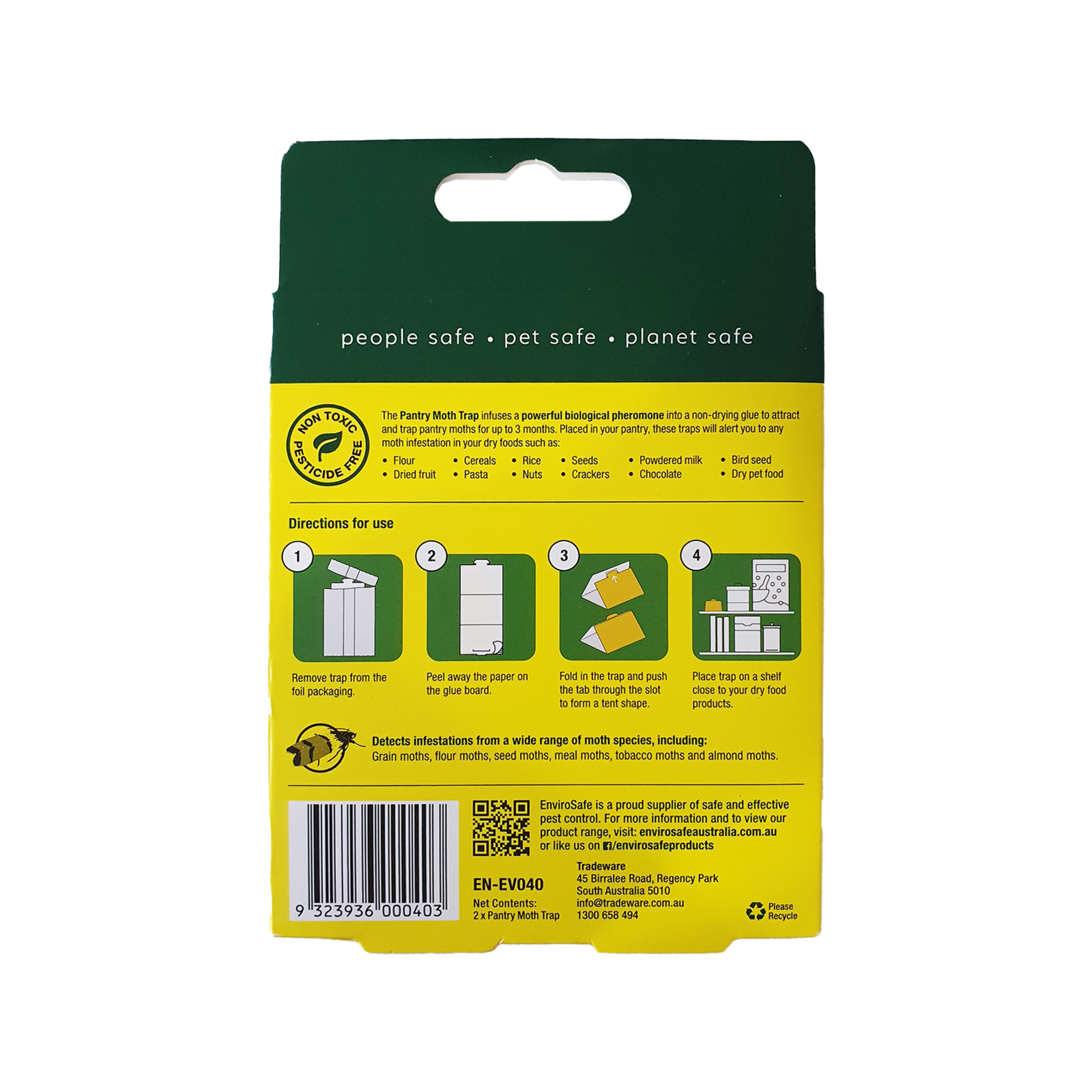 EnviroSafe Domestic Pantry Moth Trap 2 Pack