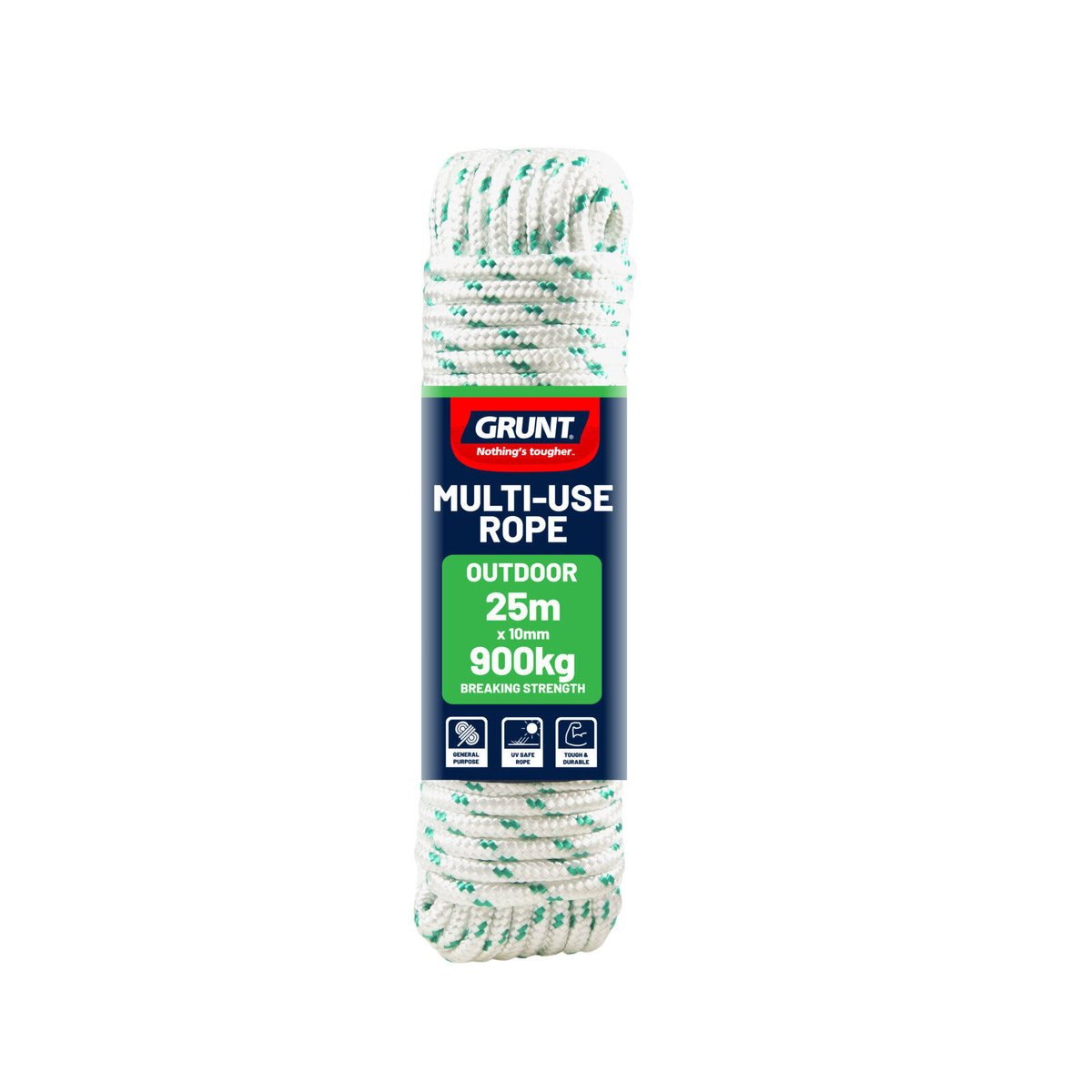 Grunt Outdoor Rope - 10mm x 25m - Polypropylene - UV Safe - SuperSaverAU - view 1