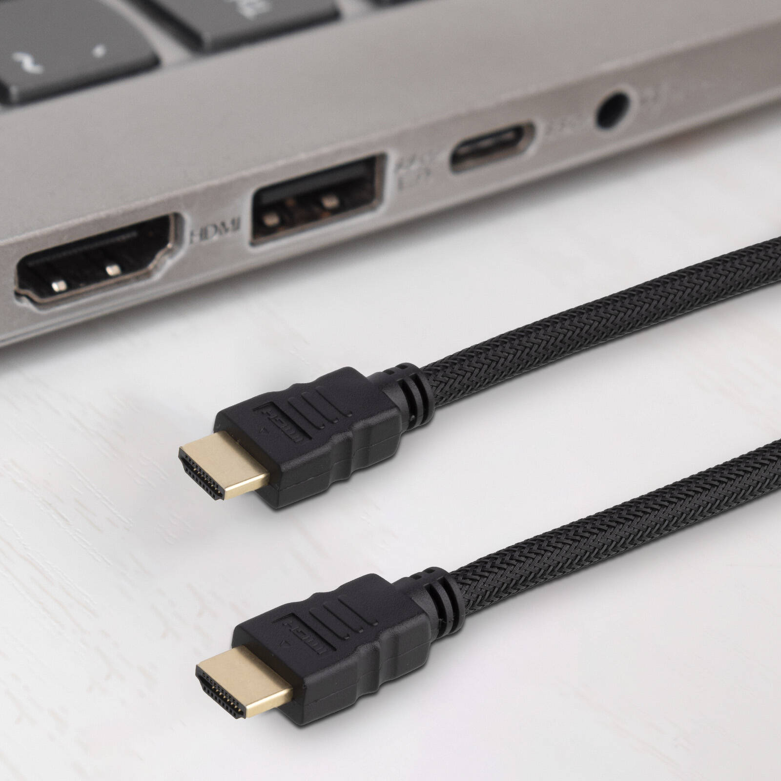 Click 5m 4K HDMI Cable CLK1538 - Black Nylon Braided, 4K Ultra HD