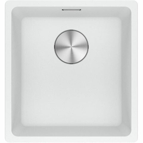 Franke Maris 370mm topmount granite sink - Polar White, hidden overflow - MRG610-37PWB