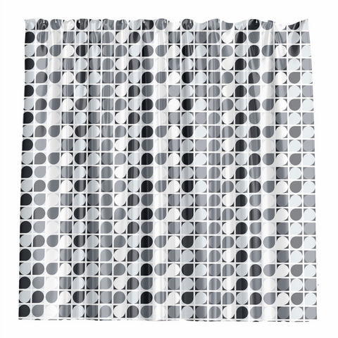 Barelli Droplet Dreams Polyester Shower Curtain 180 x 180cm 12 Rings