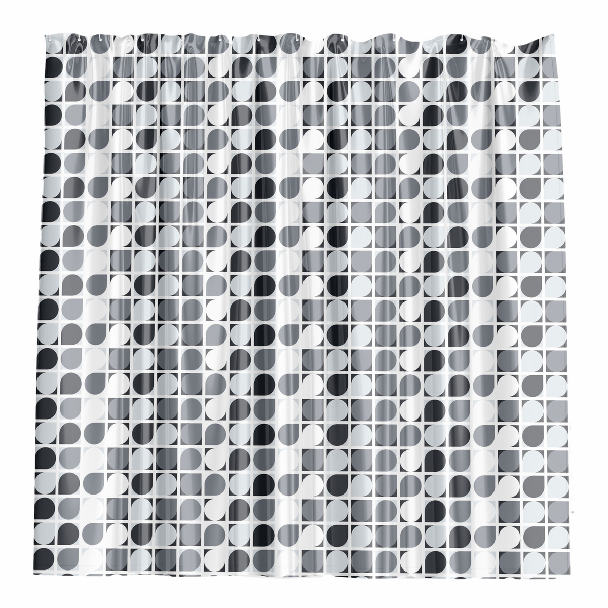 Barelli Droplet Dreams Polyester Shower Curtain 180 x 180cm 12 Rings