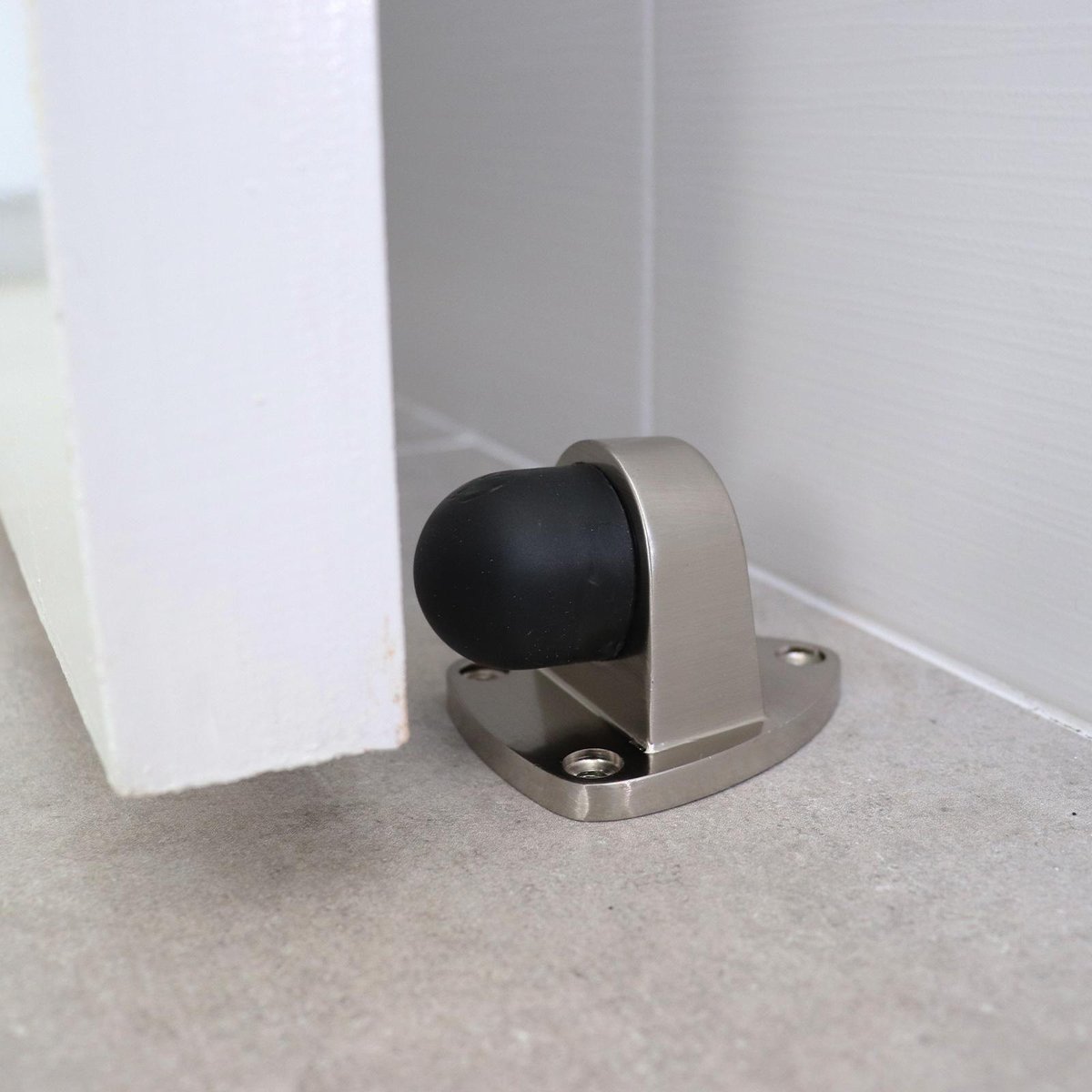 Adoored Satin Chrome Dragon Door Stop with Rubber Tip