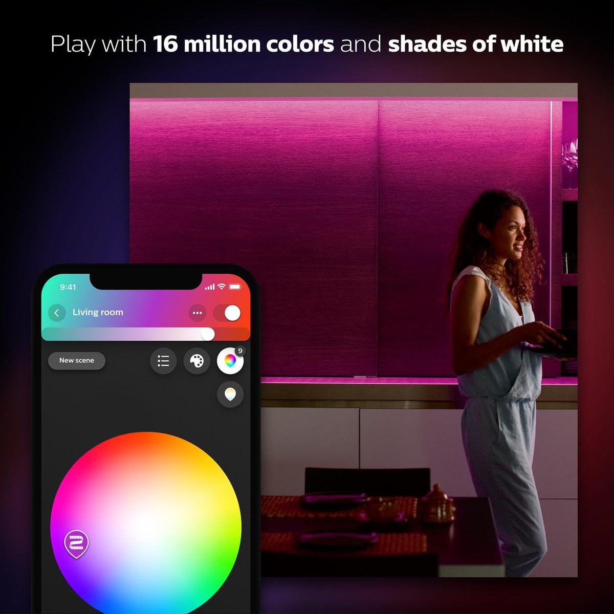 Philips Hue A67 B22 LED 1600lm Colour 15W Smart Globe Dimmable 929002471502