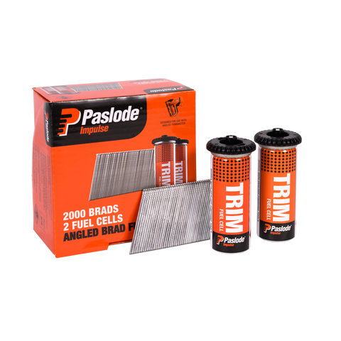 Paslode 50 x 1.6mm 16 Gauge 20 Degree Zinc Plated Angled Brad Nails with Fuel - 2000 Pack