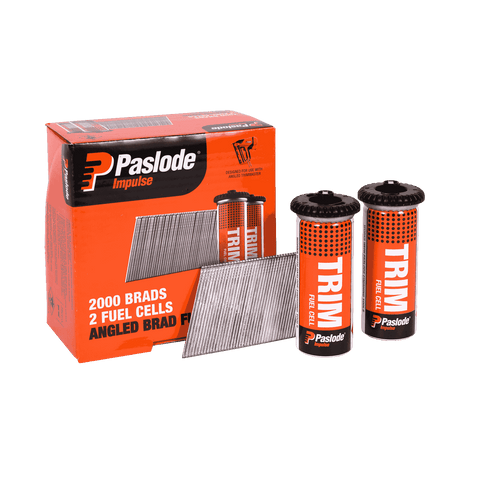 Paslode 50 x 1.6mm 16 Gauge 20 Degree Zinc Plated Angled Brad Nails with Fuel - 2000 Pack