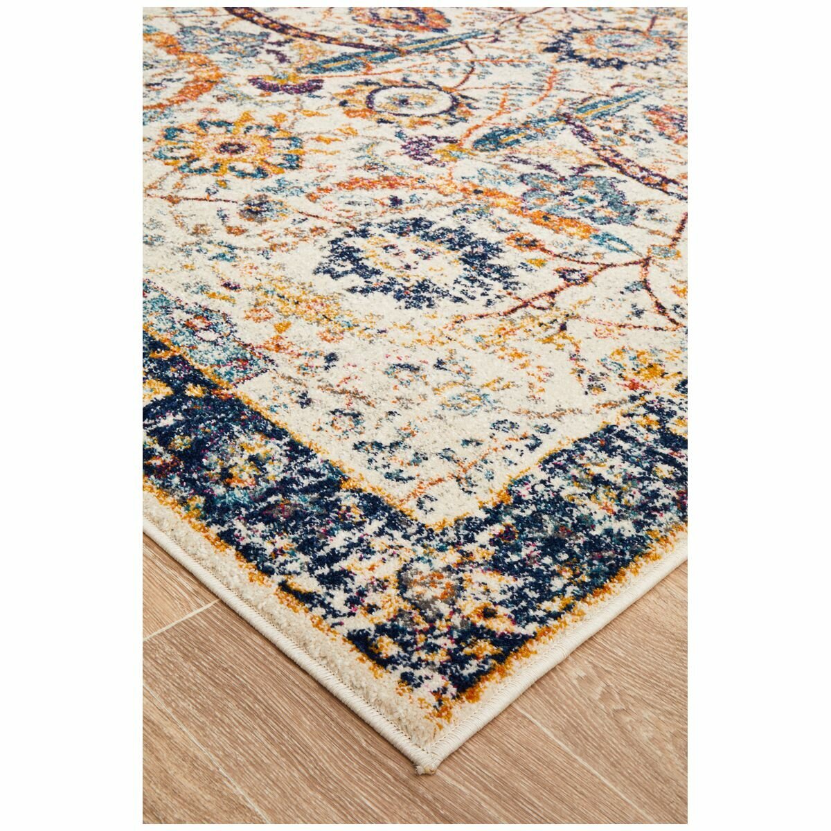 Rug Culture Evoke Extra Large Ivory Rug - Power Loomed Polypropylene, Persian Style - EVO255IVO400X300