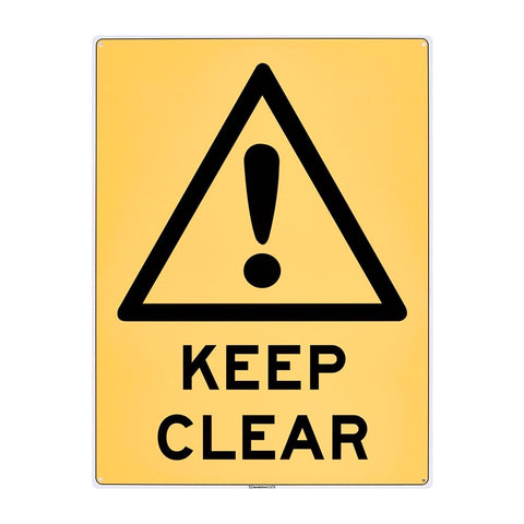 Sandleford Keep Clear Sign 450x600mm Polypropylene Durable Outdoor - SuperSaverAU - view 1