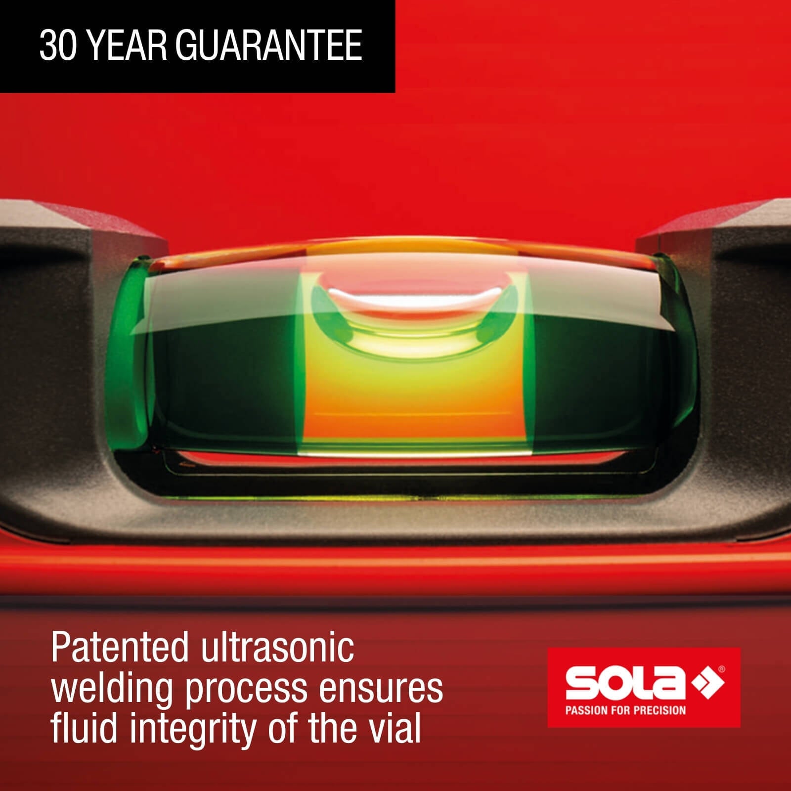 Sola 80cm Red Aluminium Spirit Level 3 Patented Vials Waterproof