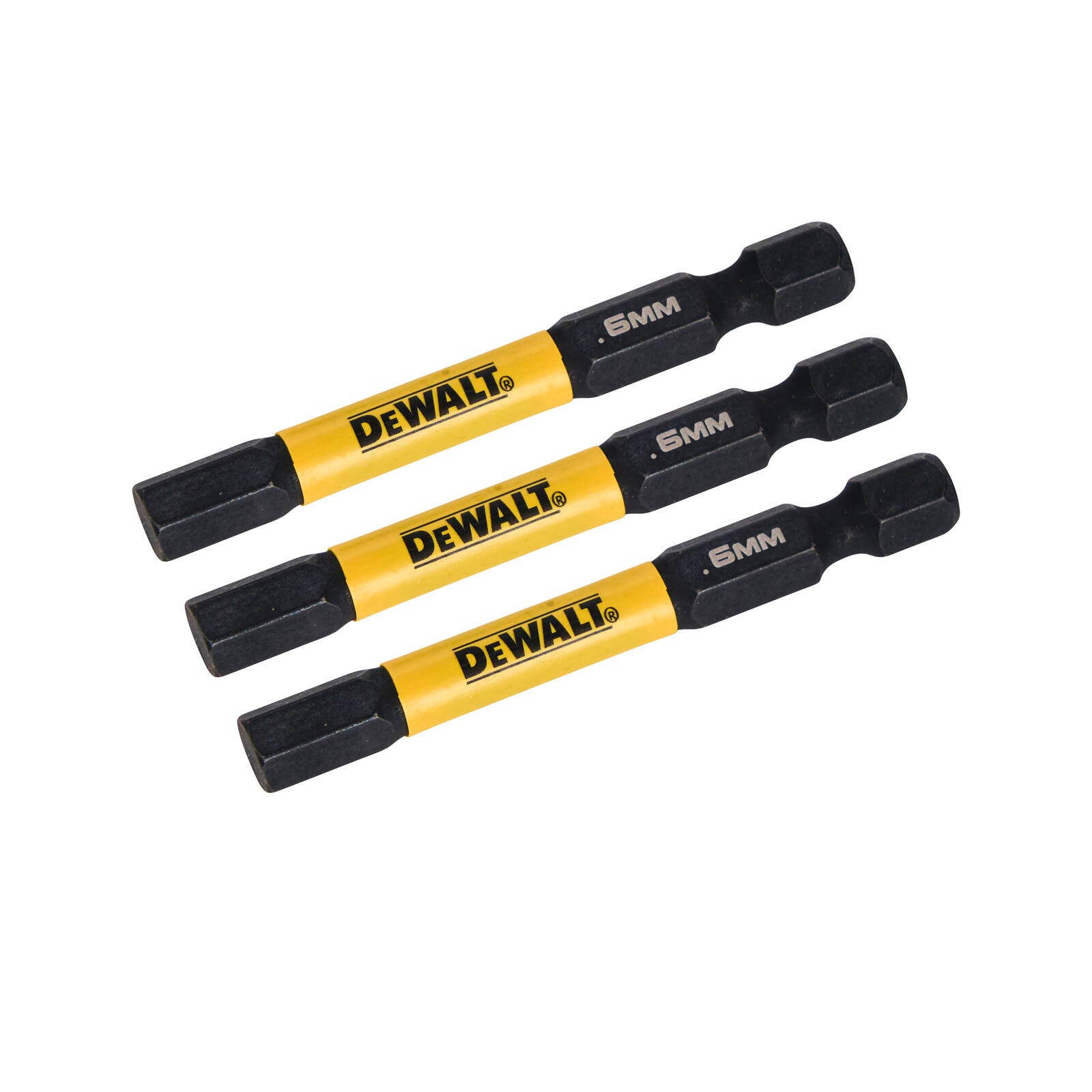 DeWALT FLEXTORQ 57mm HEX6 Impact Screwdriver Bit 3 Pack DWAF2HX6IR3