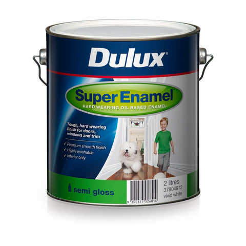 Dulux 2L Super Enamel Semi Gloss Paint Vivid White