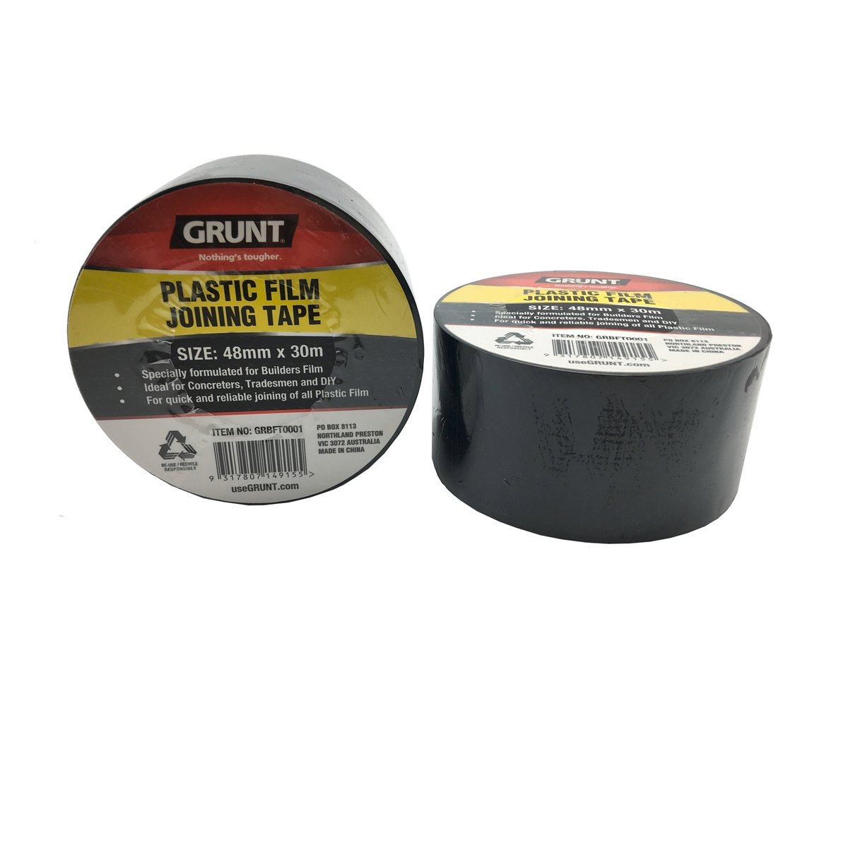Grunt Builders Film Joining Tape 48mm x 30m Quick Reliable Joining - SuperSaverAU - view 2