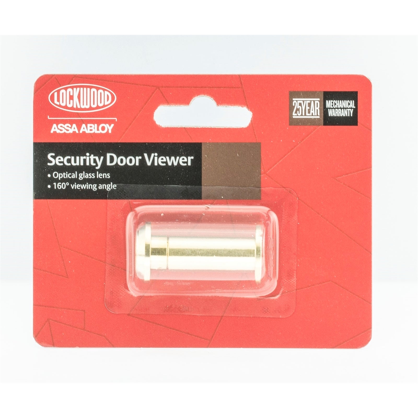 Lockwood 160 Degree Polished Brass Door Viewer