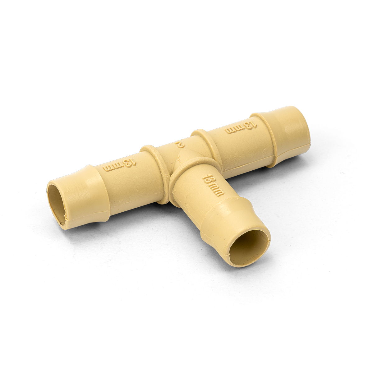 Holman 13mm Beige Barbed Poly Tee - Polypropylene Irrigation Fitting