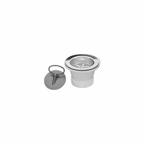 Abey Reducing Sink Plug and Waste 90 x 50mm - Stainless Steel - White - SuperSaverAU - view 1