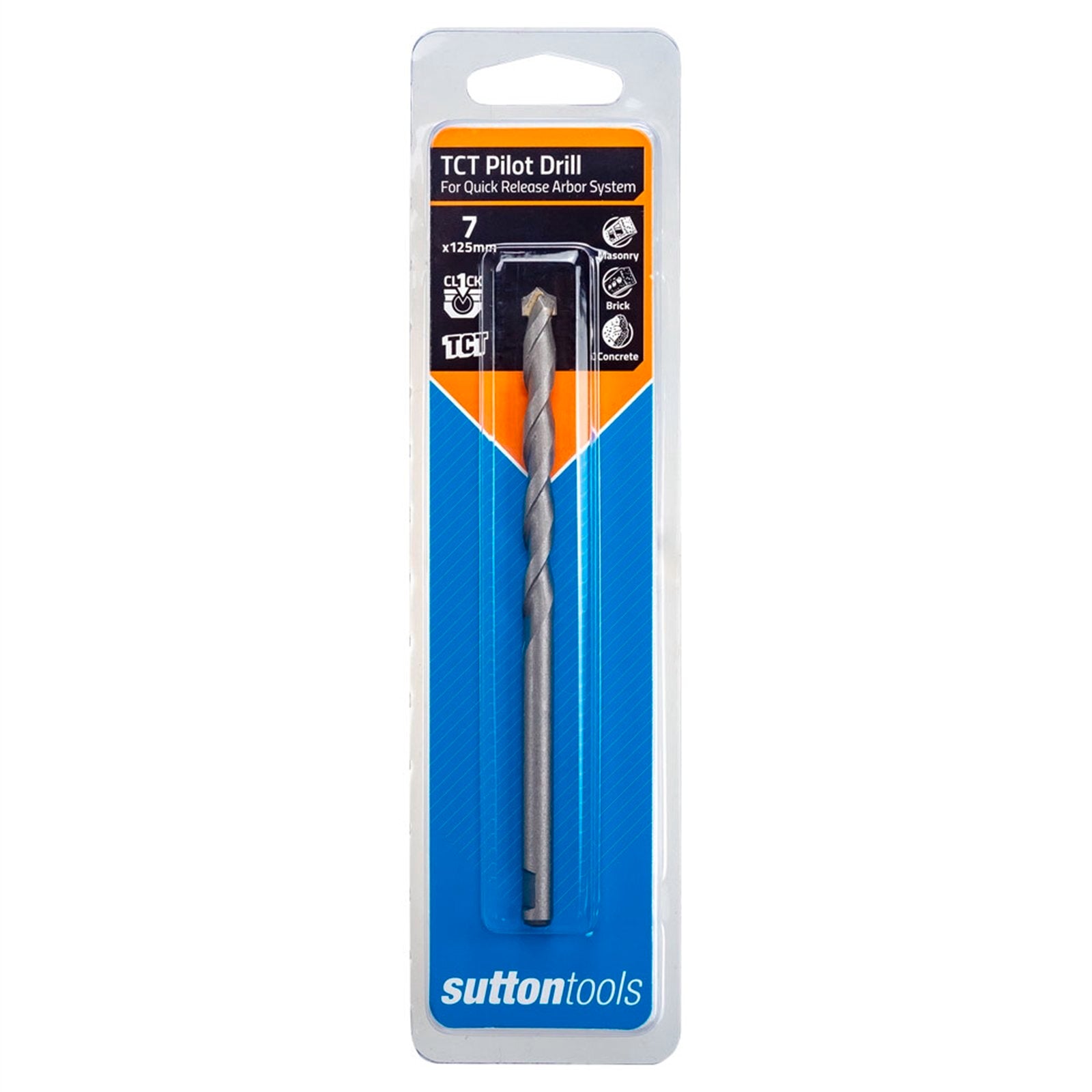 Sutton Tools 7 x 125mm Quick Release TCT Holesaw with Pilot Drill