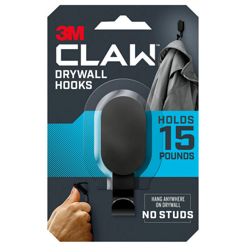 3M CLAW Drywall Picture Hanger 7kg Black 33 x 83mm