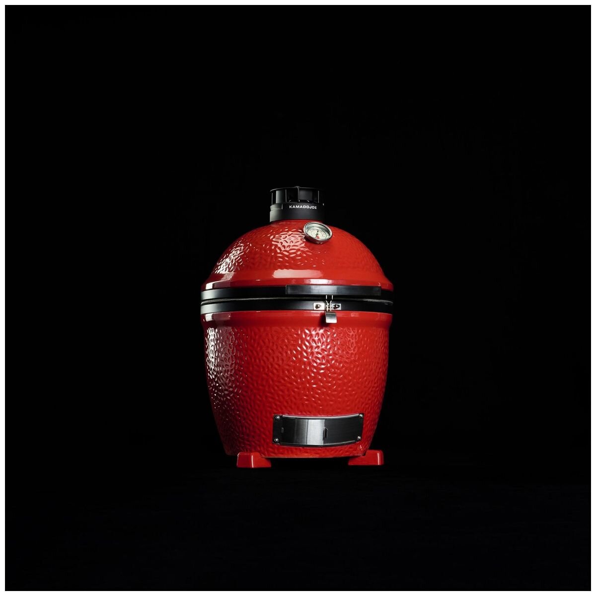 Kamado Joe Classic II Stand-Alone Kamado Grill - Red, Built-In Ready, Air Lift Hinge - KJ23NRHC