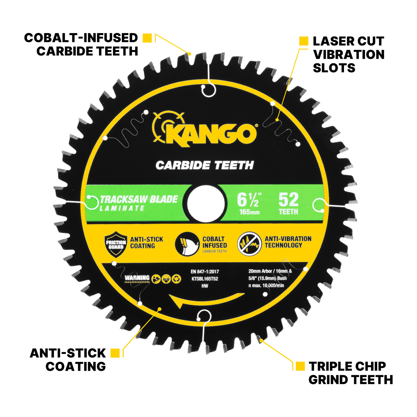 Kango 165mm 52T Laminate Track Saw Blade