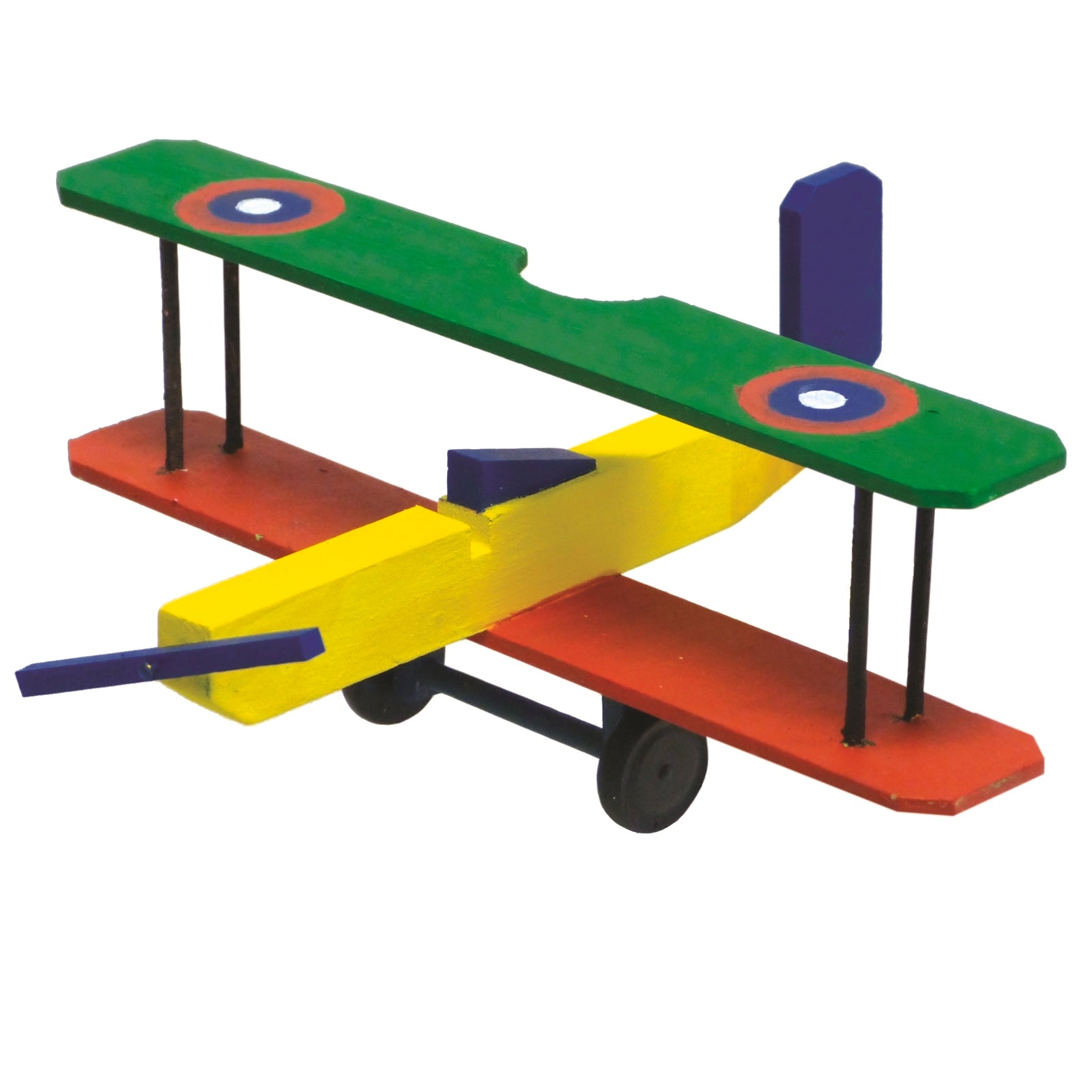 Boyle Wooden Plane Crafty Kit, 150mm Build and Paint Model Plane Kit with Paints
