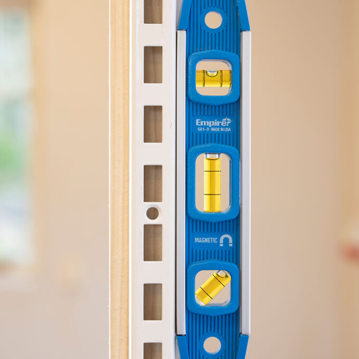Empire 225mm Magnetic Torpedo Level, Aluminium, 3 Vials, Waterproof