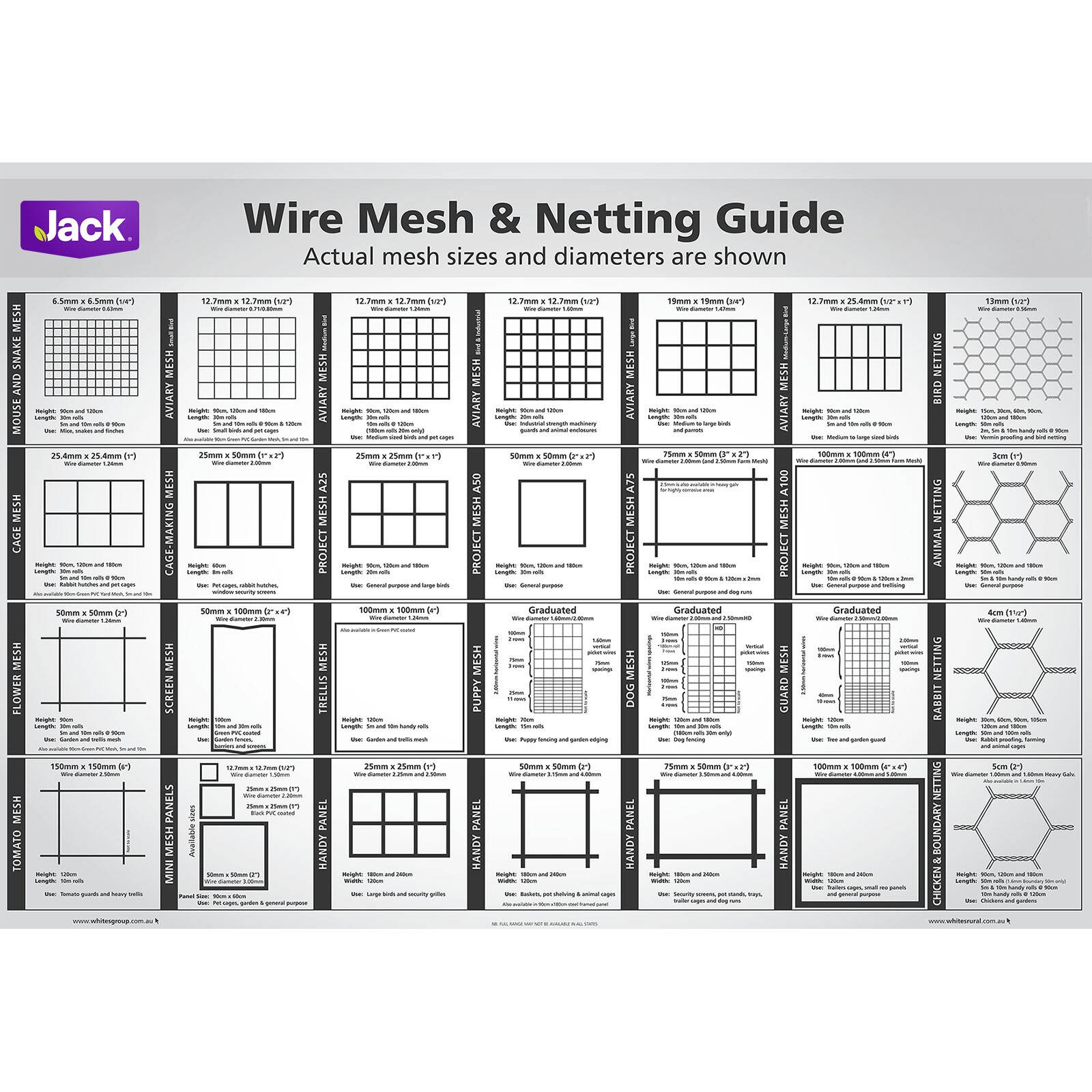 Jack Galvanised Steel Bird Netting 300 x 13mm 50m Permanent