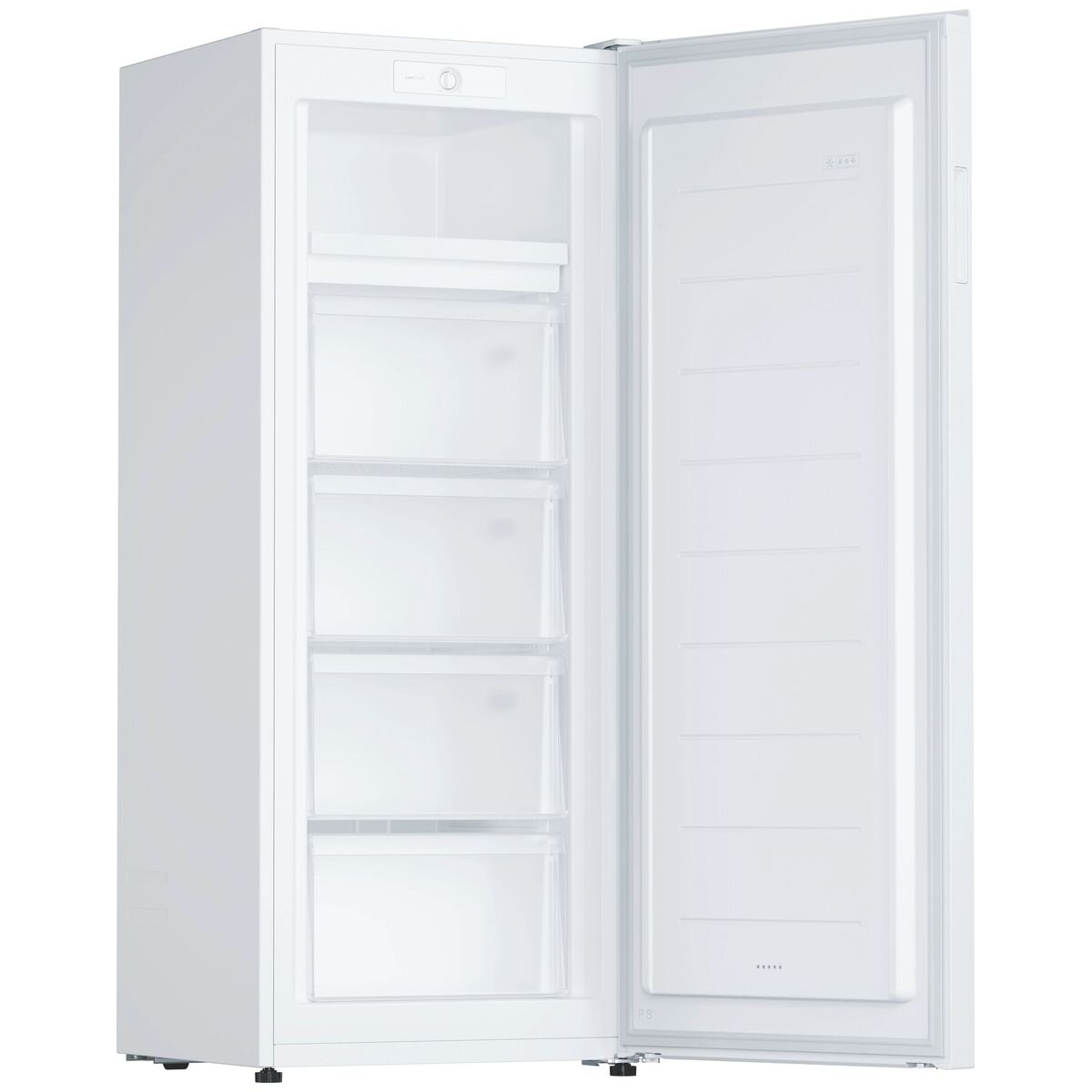 Haier 300 Series 169L Upright Freezer - White, Four Drawers, Manual Defrost, Reversible Door - HVF170VW