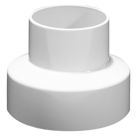 Holman 90 x 50mm Round PVC Storm Downpipe Reducer Adaptor, White Push-Fit