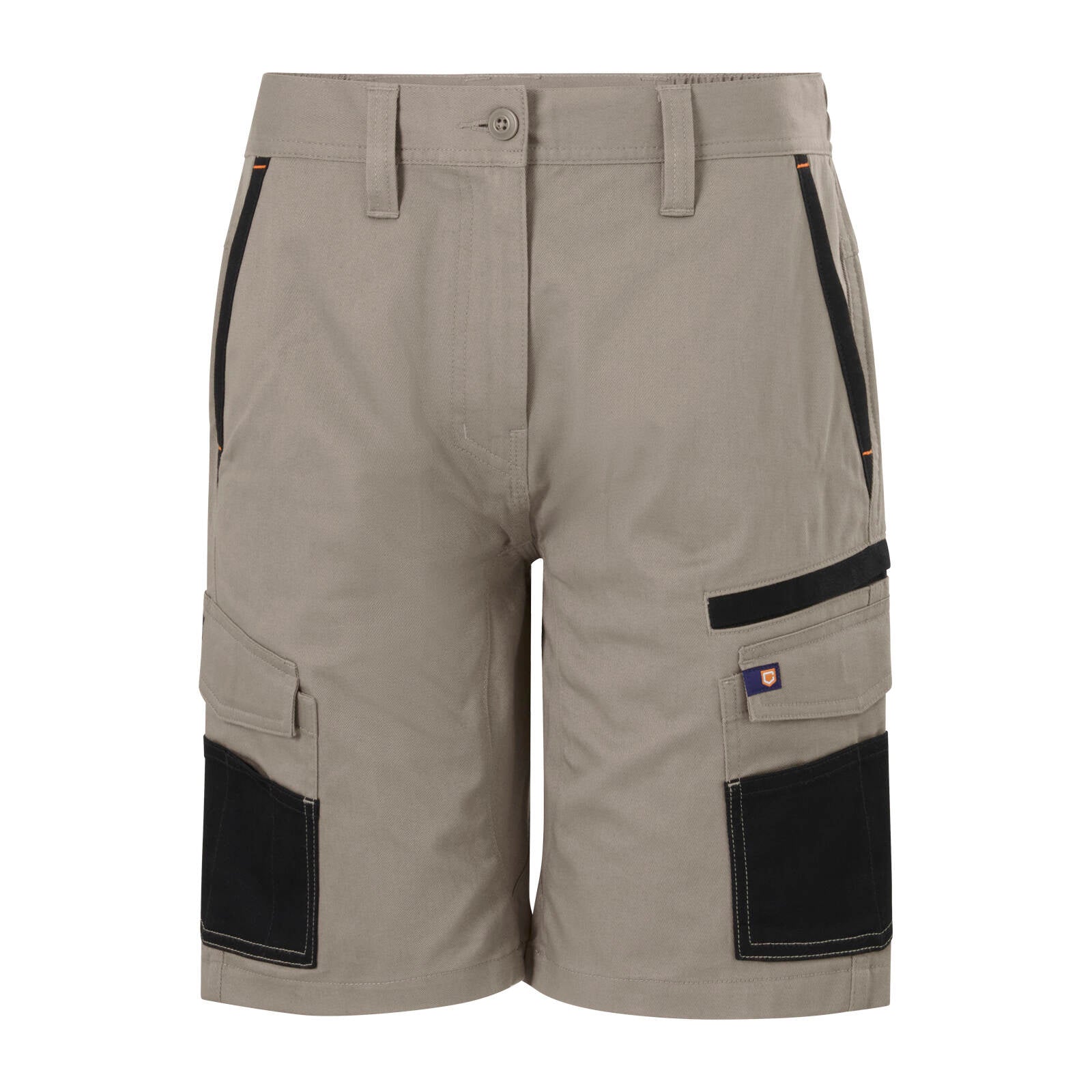 Citeco Women's Mid Shorts Khaki Size 8 - Cotton Stretch Twill