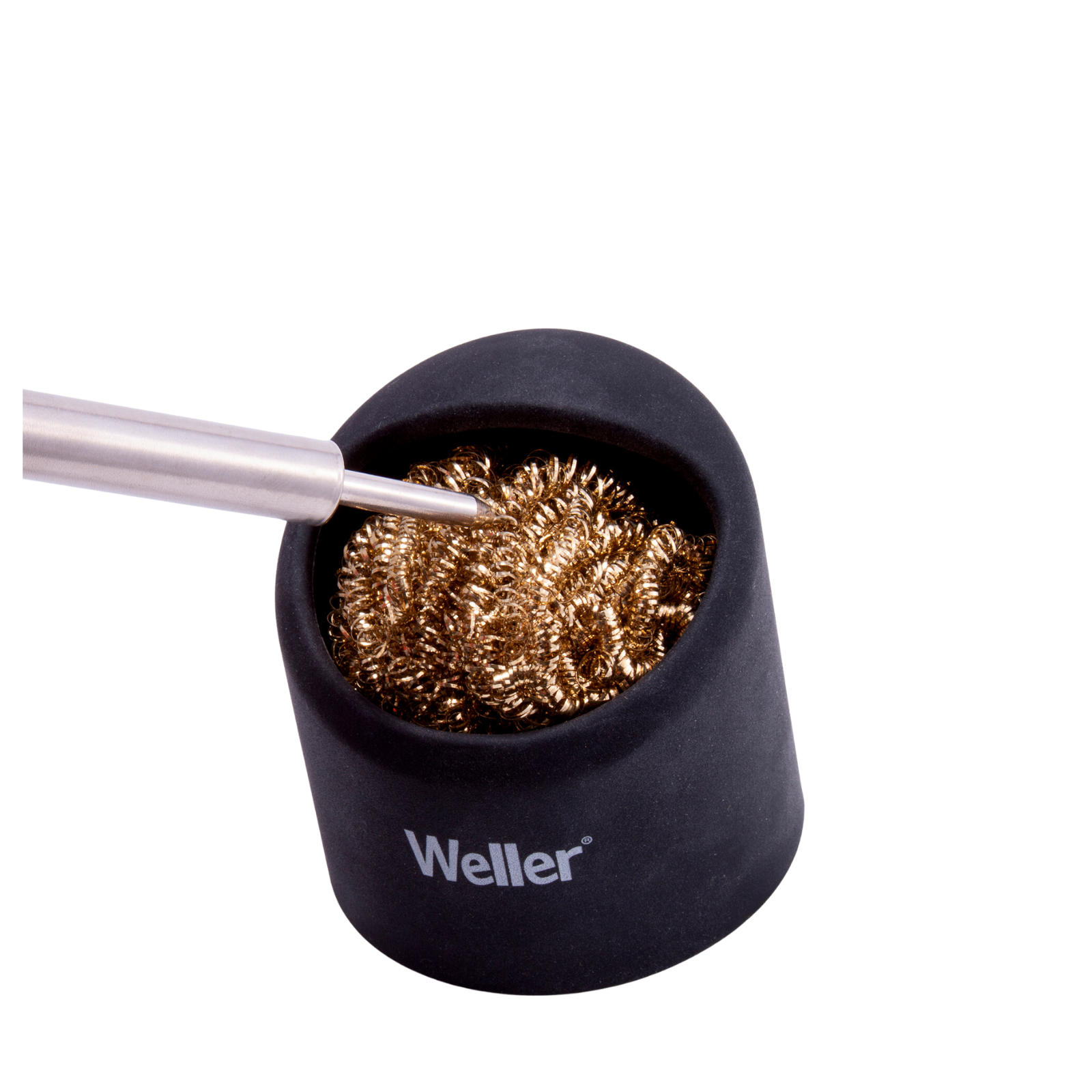 Weller Brass Sponge Soldering Tip Cleaner with Silicone Holder