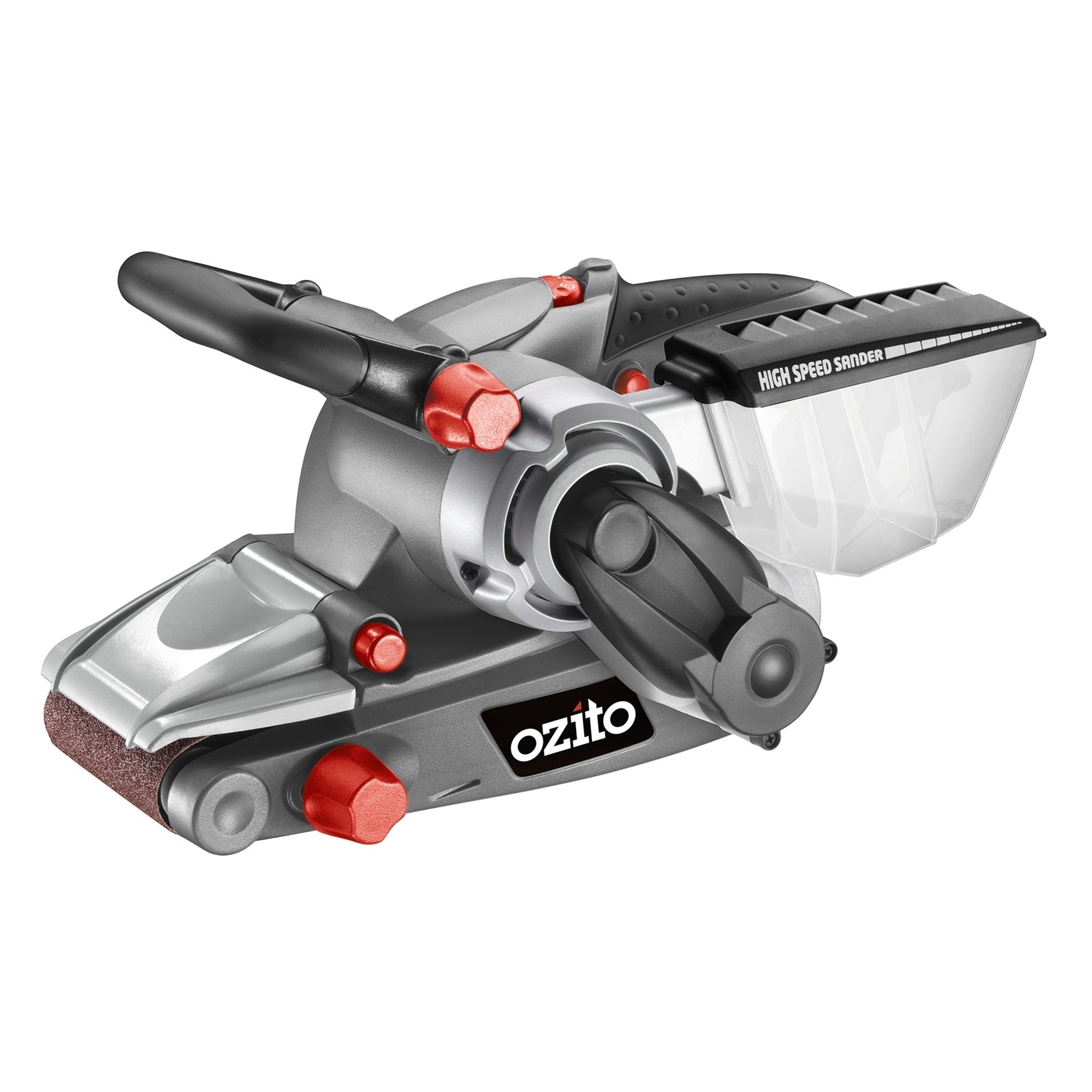 Ozito 850W Variable Speed Belt Sander BSV-9000, 75 x 533mm Belt, Canister Dust Collection, 400m/min