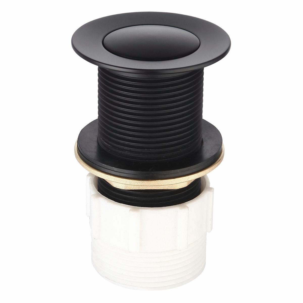 Kinetic 32mm Matte Black Pop Up Basin Waste, Brass No Overflow
