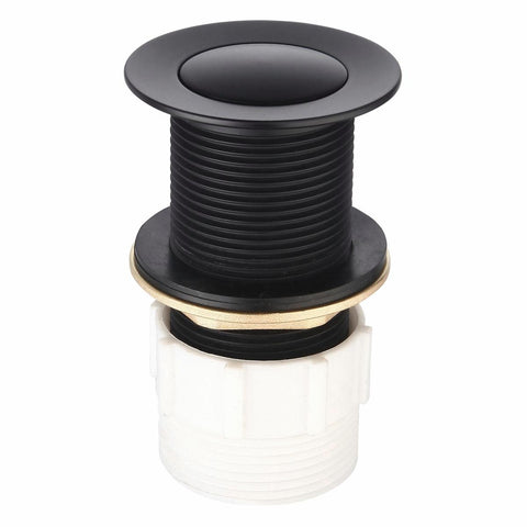 Kinetic 32mm Matte Black Pop Up Basin Waste, Brass No Overflow