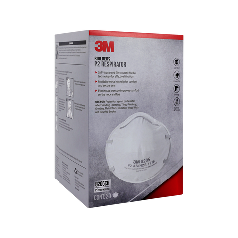 3M Builders P2 Respirator - 20 Pack - Advanced Filtration - Dust Protection - SuperSaverAU - view 1