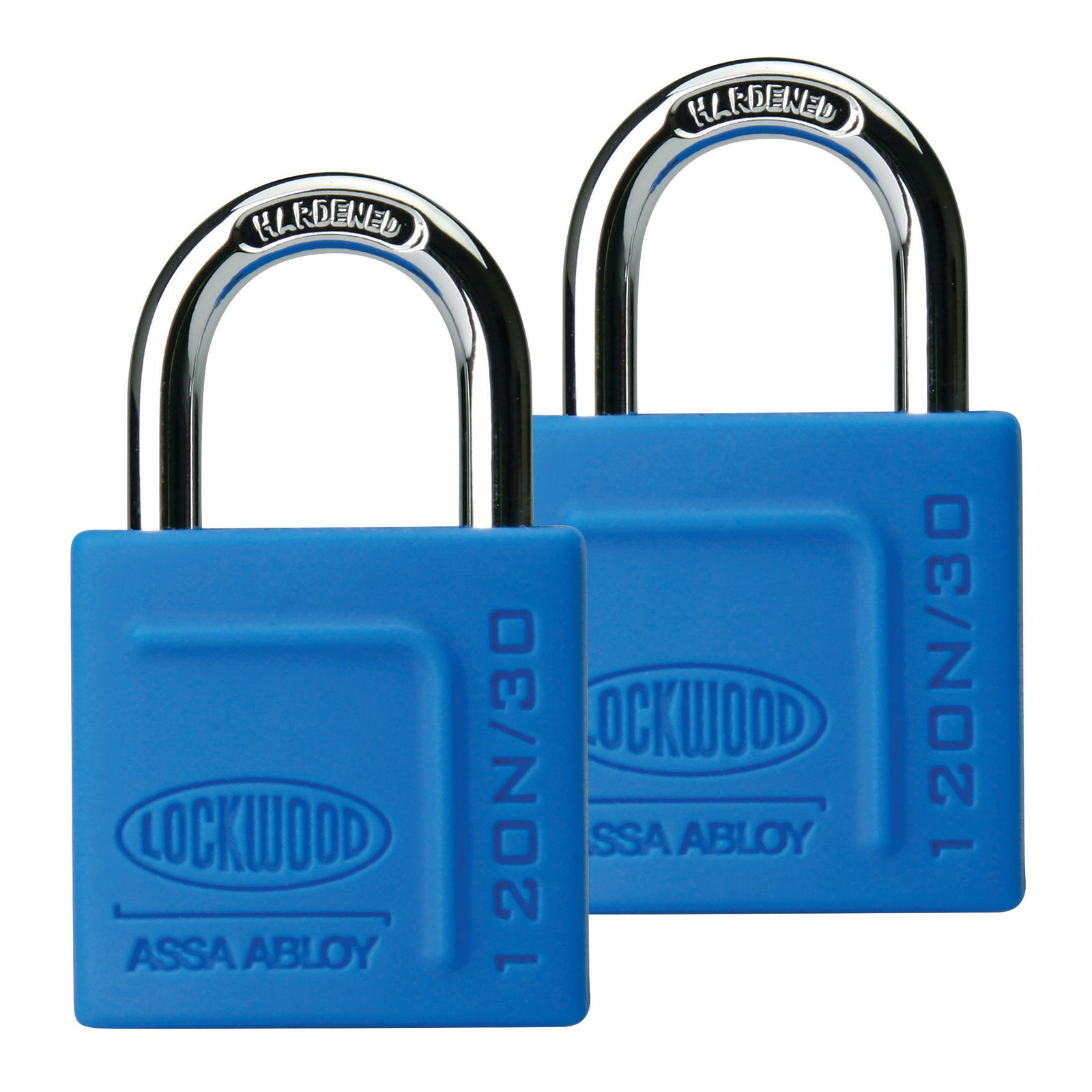 Lockwood 30mm Alloy Silicon Padlock - 2 Pack, Brass with Silicone Jacket