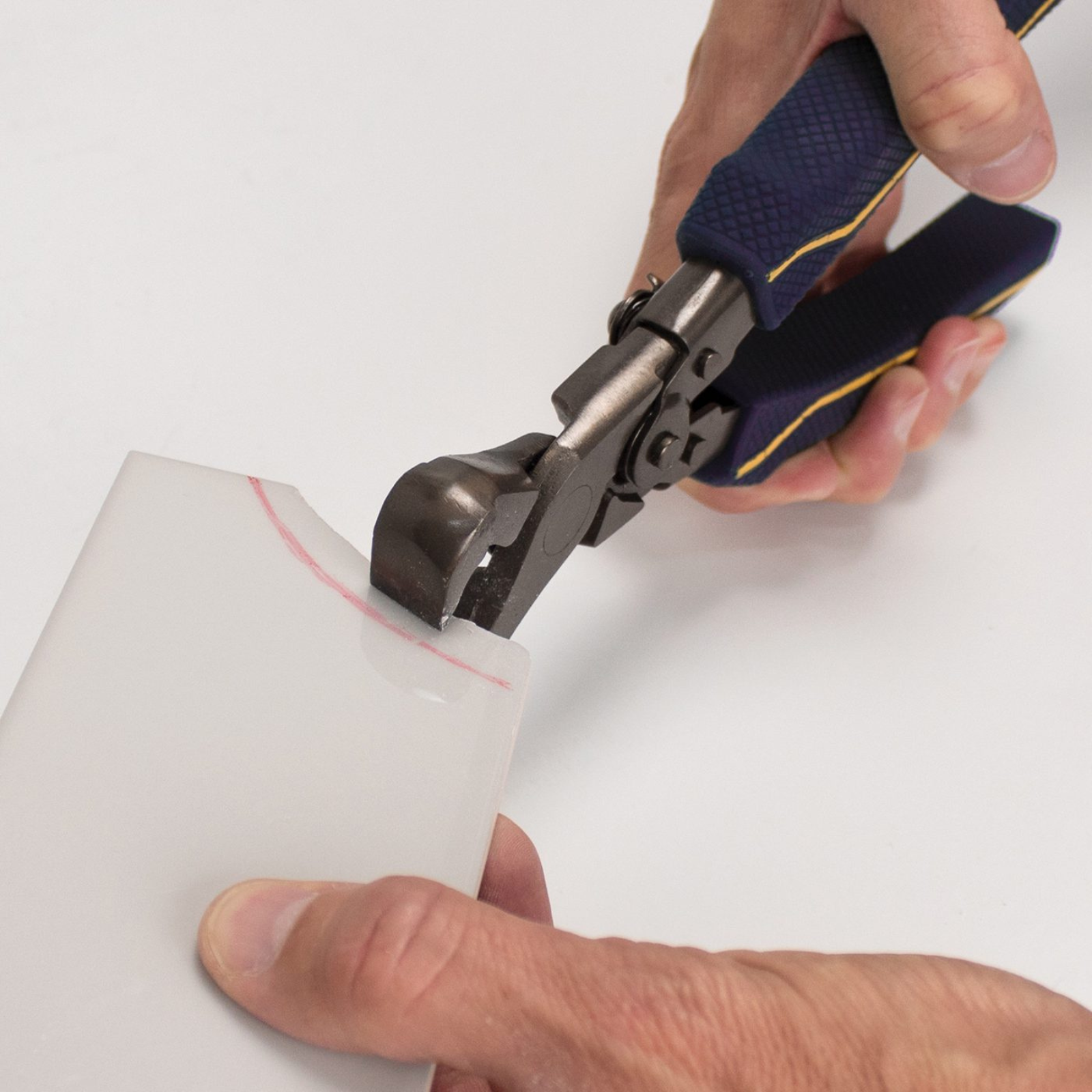 QEP Pro Compound Tile Nippers, Carbide Tips, Non-Slip Rubber Grip