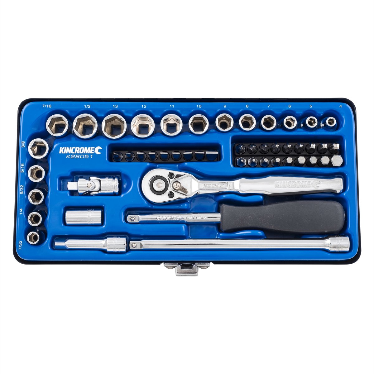 Kincrome Socket Set - 50 Piece - Chrome Vanadium Steel - Ratcheting - SuperSaverAU - view 2