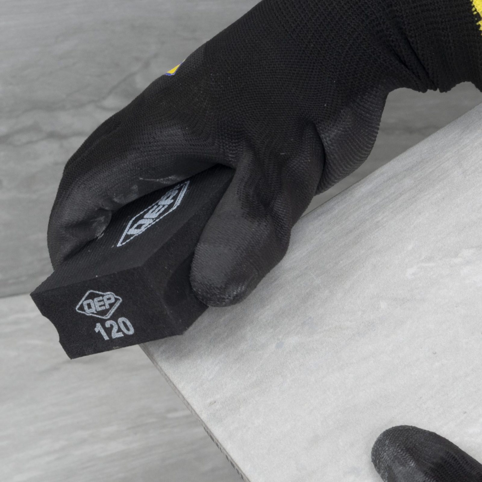 QEP Diamond Sanding Block 120 Grit, Wet and Dry, for Tile Stone Granite Glass