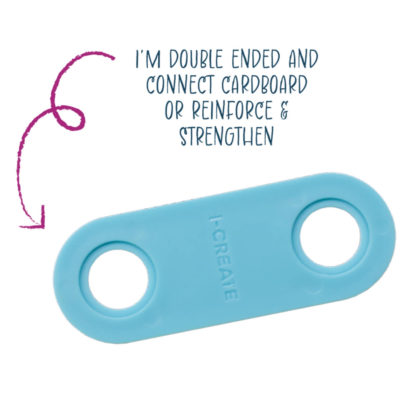 I-Create Blue ABS Double Ended Connectors - 4 Piece