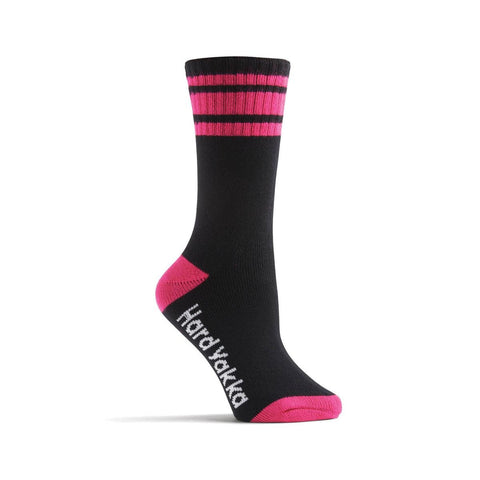 Hard Yakka Bamboo Work Socks - Women’s - 3 Pack Size 3-8 - Black Pink - Comfortable - SuperSaverAU - view 1
