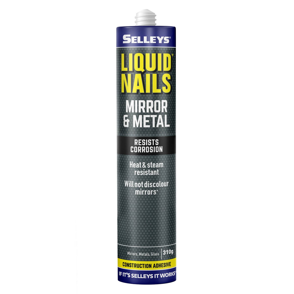 Selleys Liquid Nails Mirror Metal & Glass Adhesive 310g - Dries Clear Silicone Polymer Bond