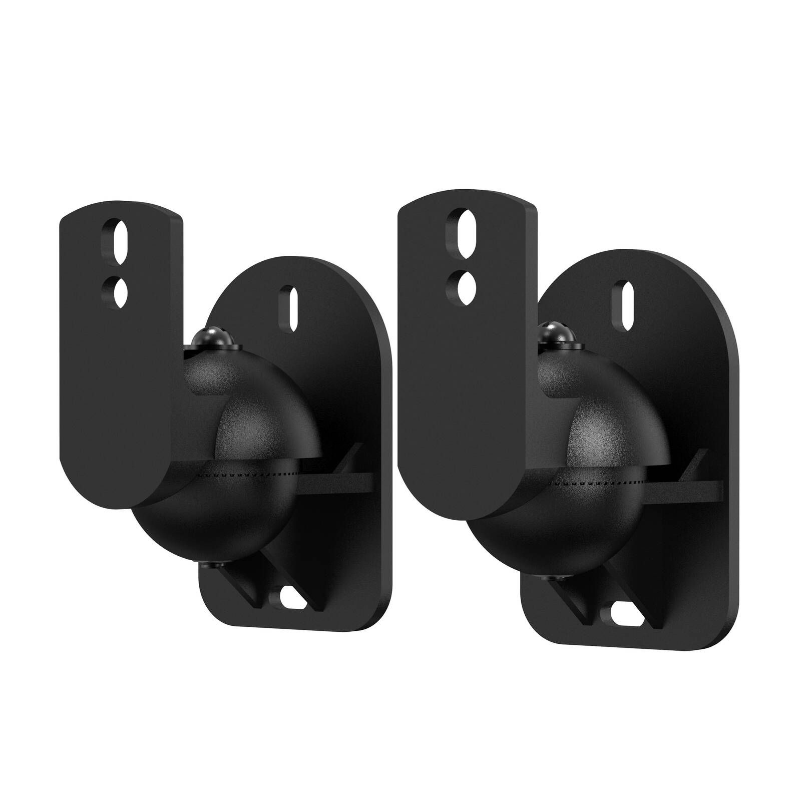 Practa Speaker Bracket PRSM2 2 Pack Black Nylon, Adjustable Tilt and Swivel Wall Mount