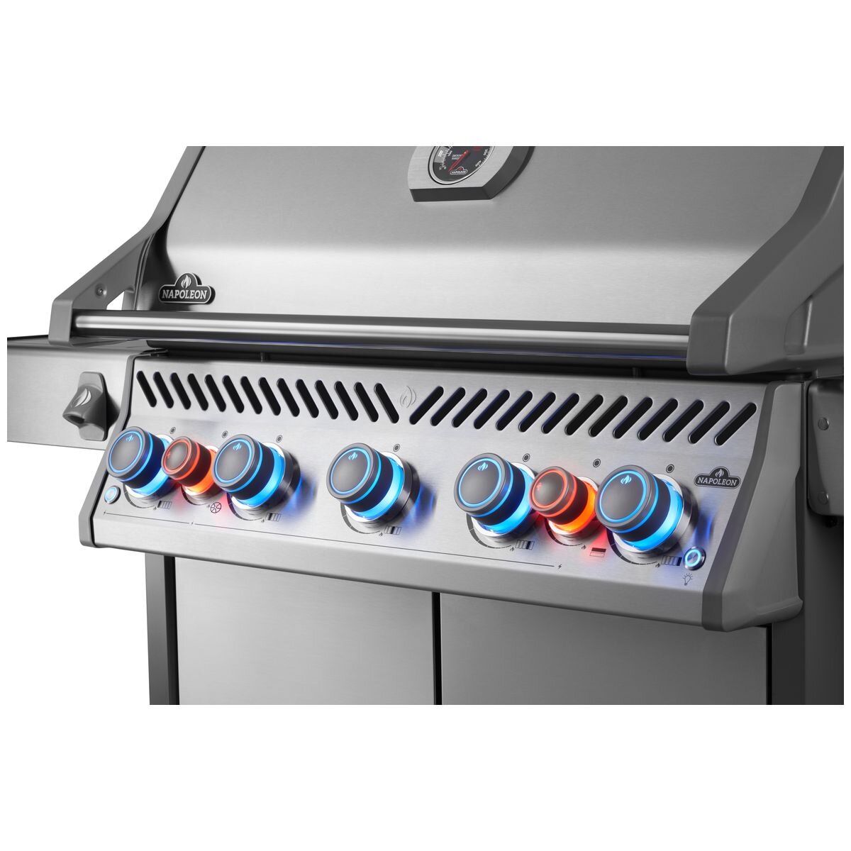 Napoleon Rogue Pro-S 625 5 Burner LPG Freestanding BBQ - Silver - Side Burner - RPS625RSIBPSS-2-AU