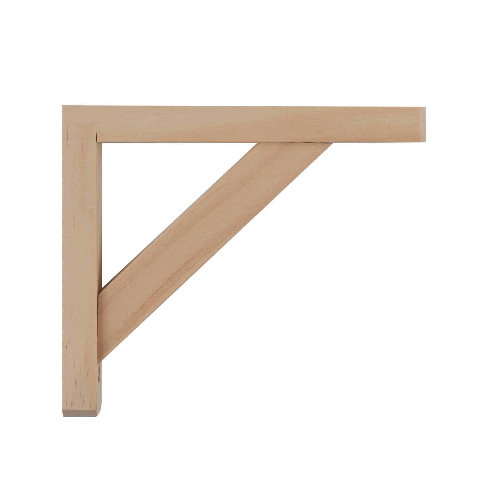 Carinya 150 x 130mm Raw Pine Stayed Bracket Wall Mount 35kg Capacity Indoor