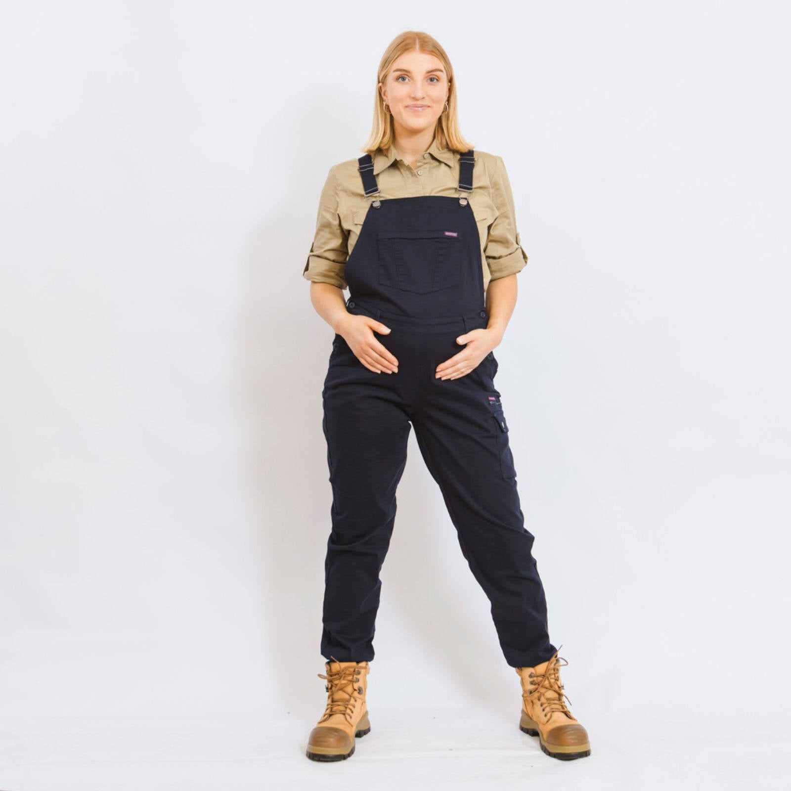 Green Hip All Women Overalls Blue Size 12 Cotton Drill Bib & Brace