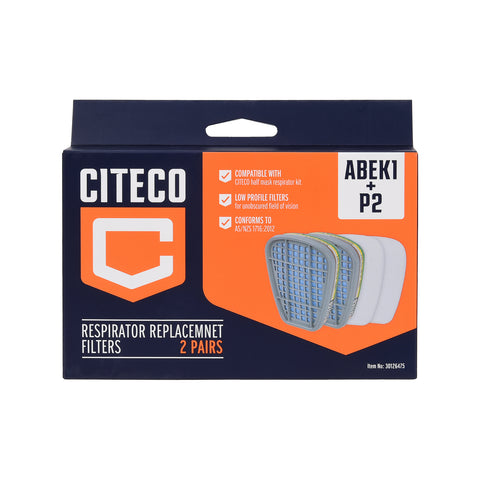 Citeco ABEK1P2 Replacement Respirator Cartridges & Pads, Gas, Vapour & Particle