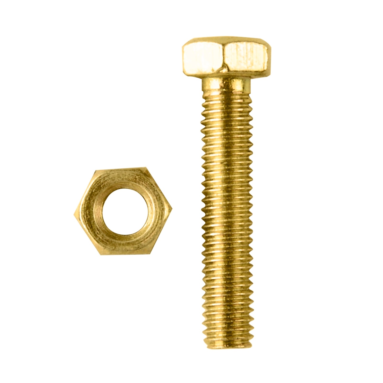 Pinnacle M5 x 25mm Hi-Tensile Hex Bolt and Nut - Yellow Zinc, 10 Pack