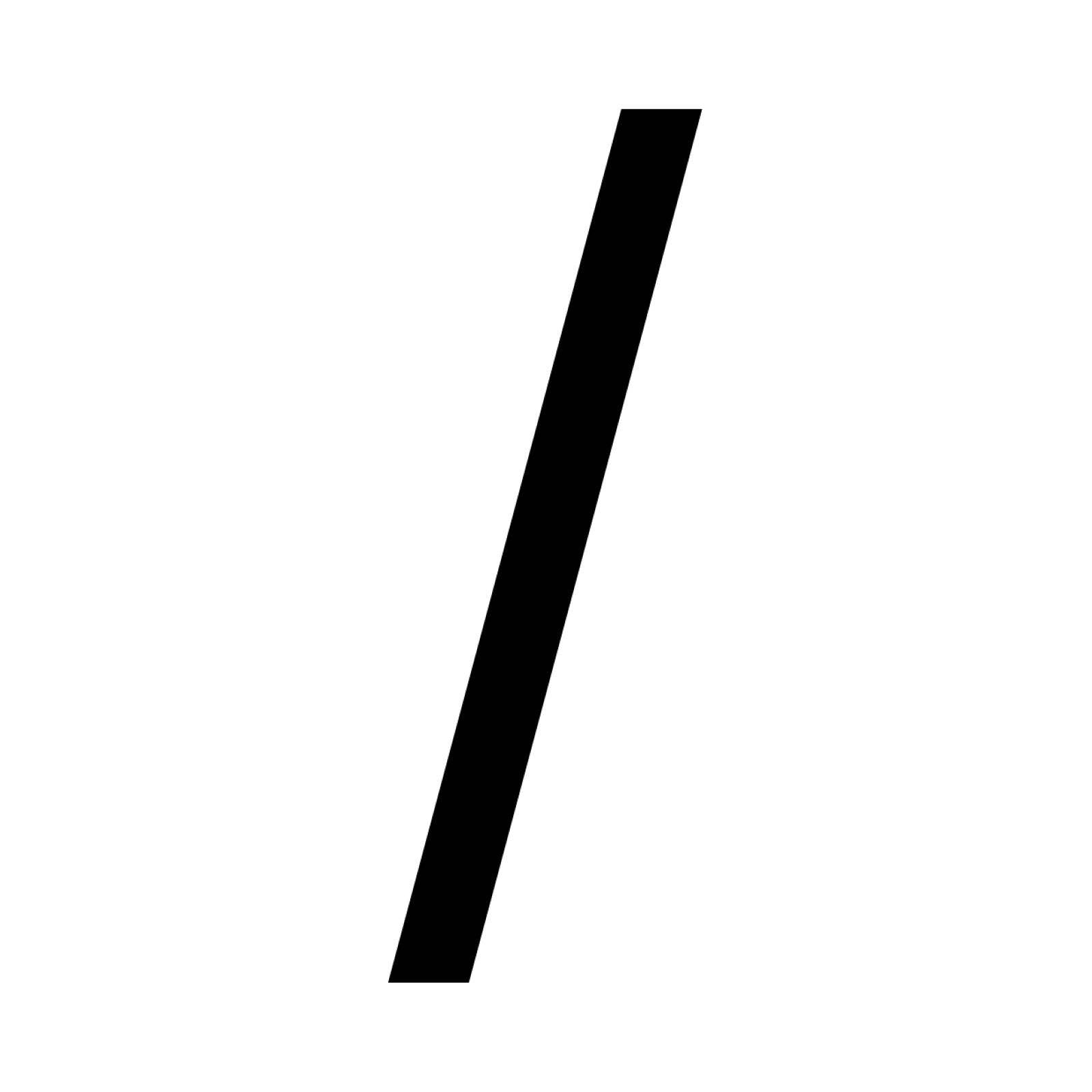 Numero Black Vinyl Transfer Forward Slash Self-Adhesive Weather Resistant House Number