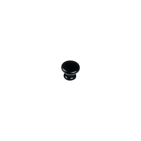Kaboodle 27mm Matt Black Mushroom Knob Zinc Kitchen Cabinet Handle